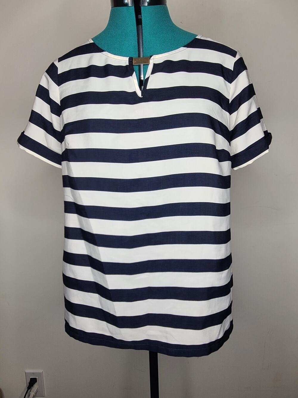 Limited blue white stripe shirt - medium